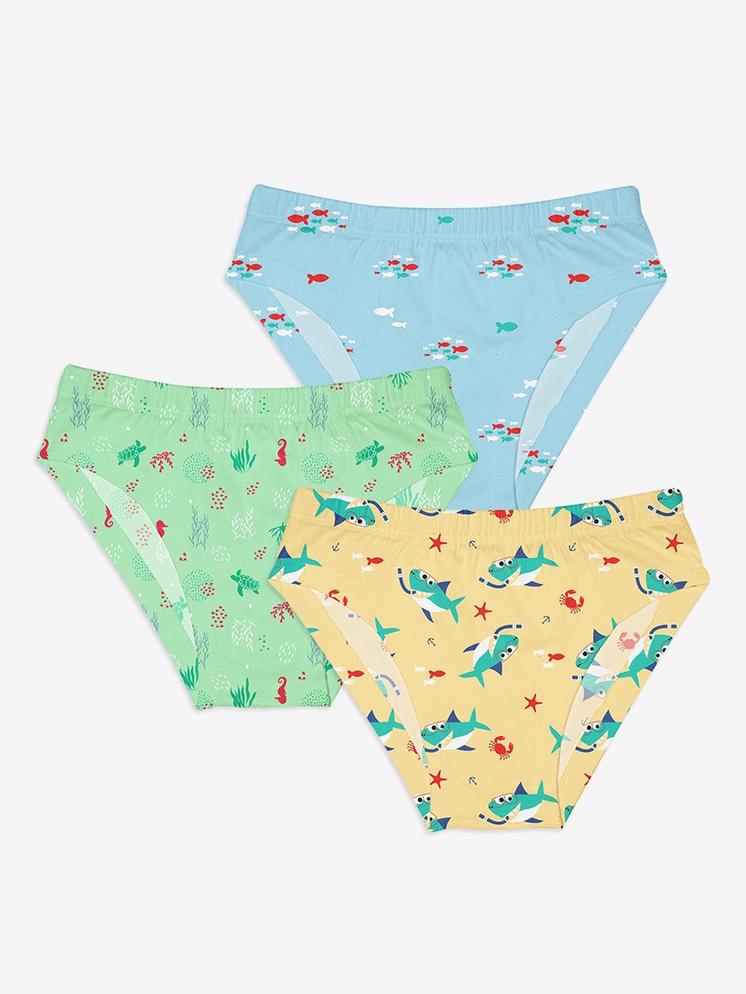 

Superbottoms Boys Pack of 3 Printed Sustainable Briefs, Multi