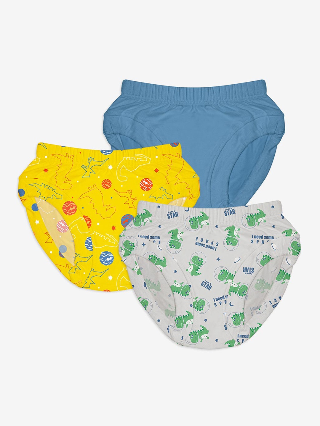 

Superbottoms Pack of 3 Printed Sustainable Briefs, Multi