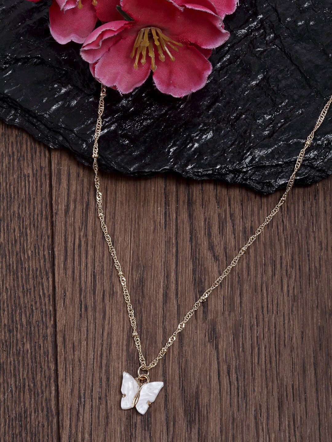 

Ferosh Gold-Toned Butterfly Pendant