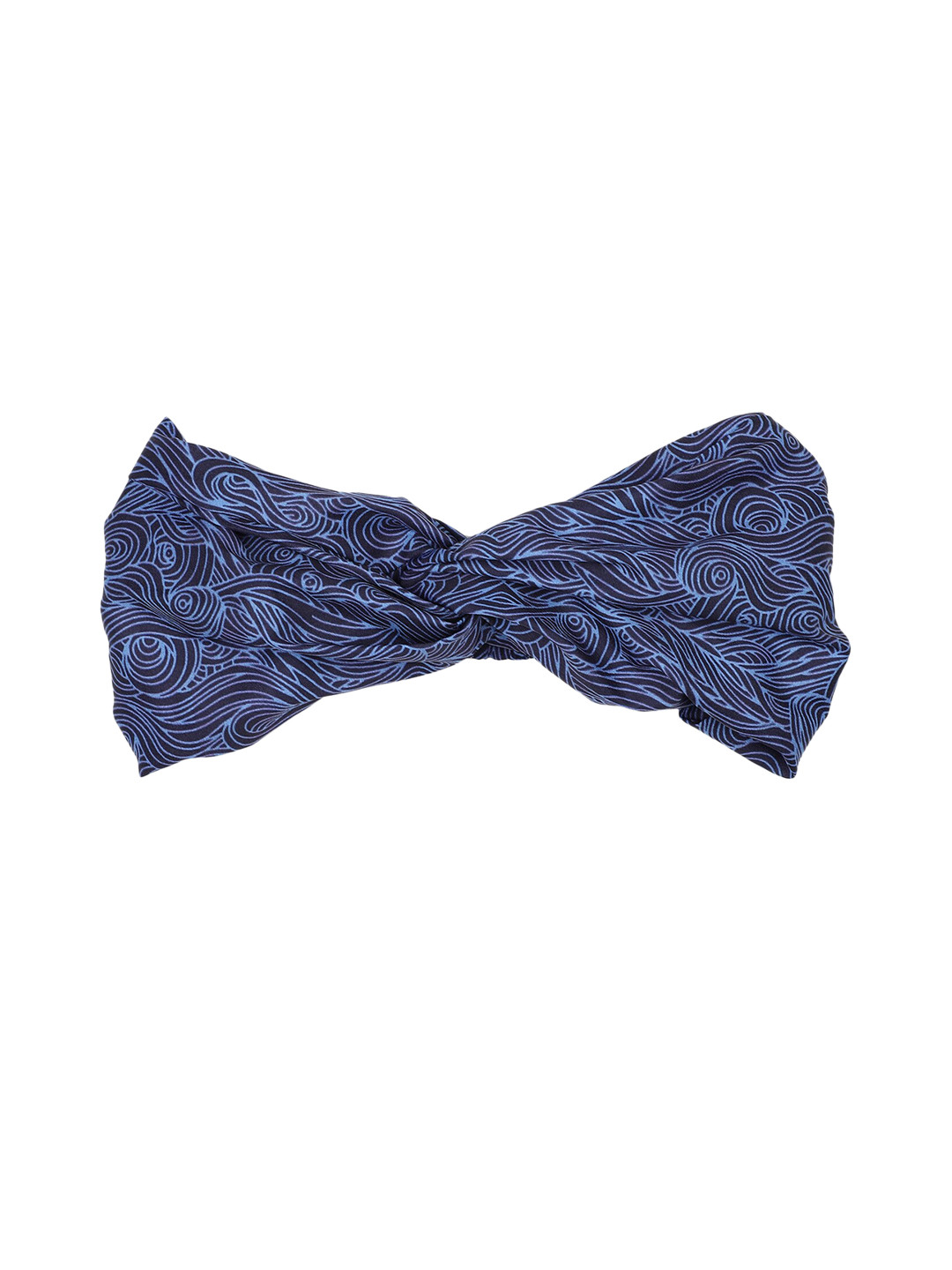 

Aditi Wasan Black Printed Viscose Knot Design Headband