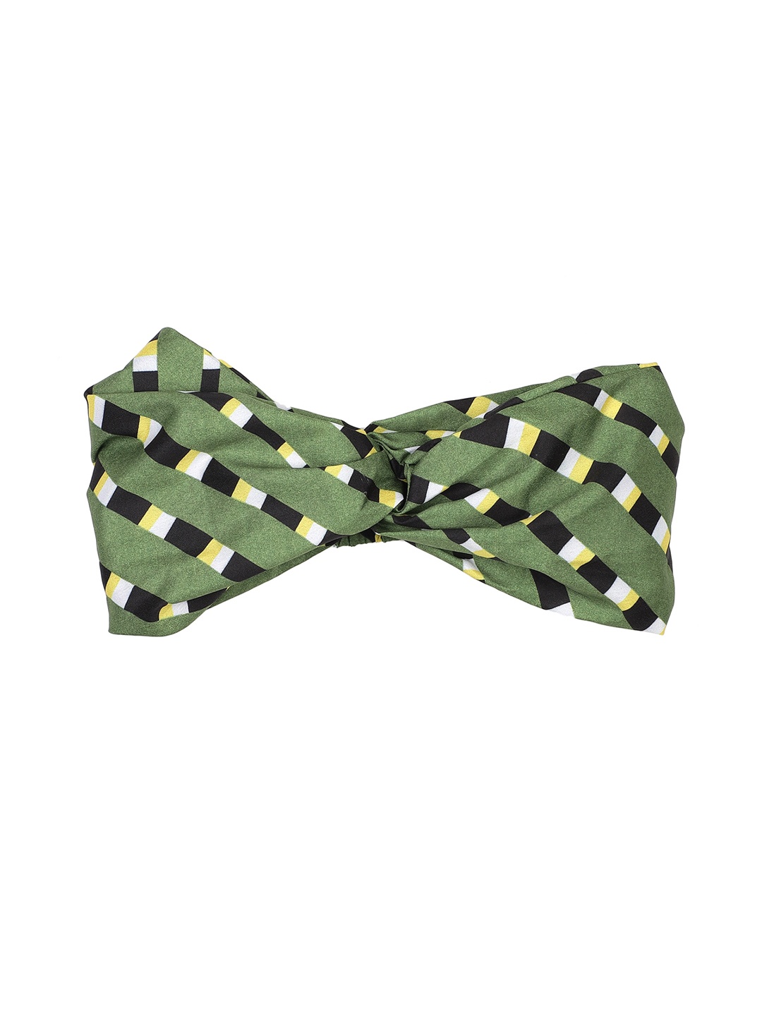 

Aditi Wasan Green Printed Viscose Knot Design Headband