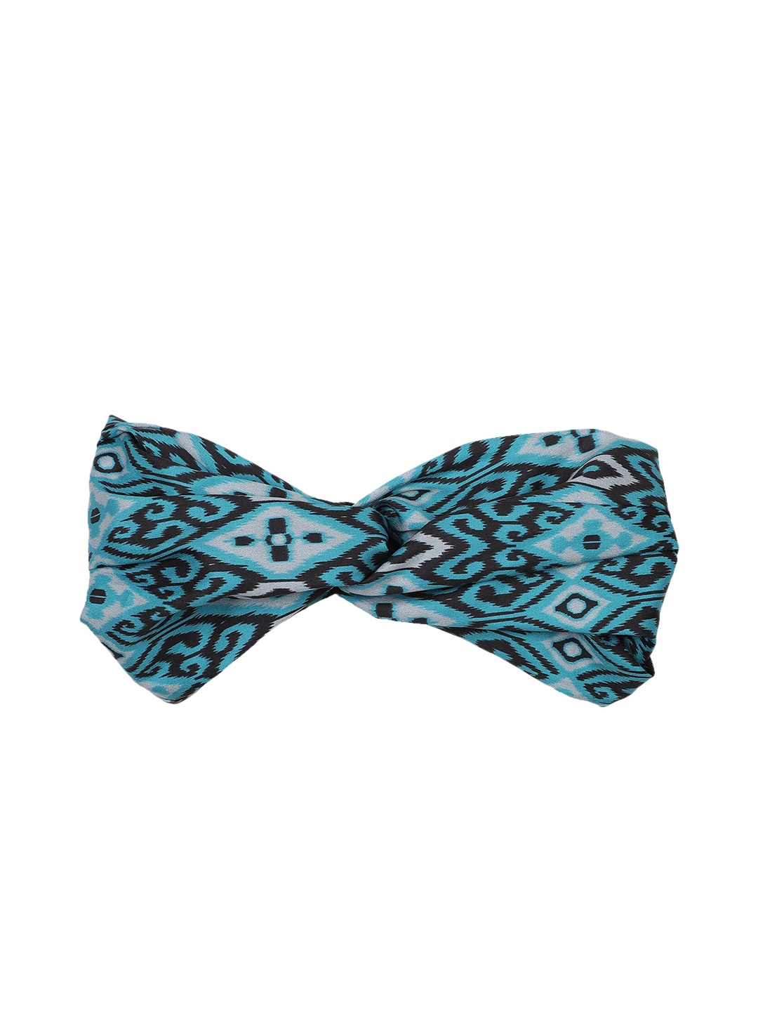 

Aditi Wasan Blue Printed Viscose Knot Design Headband