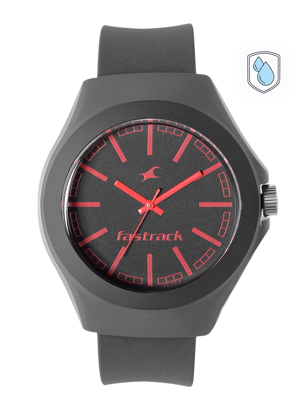 

Fastrack Unisex Silicon Straps Analogue Watch NG38004PP06W, Black