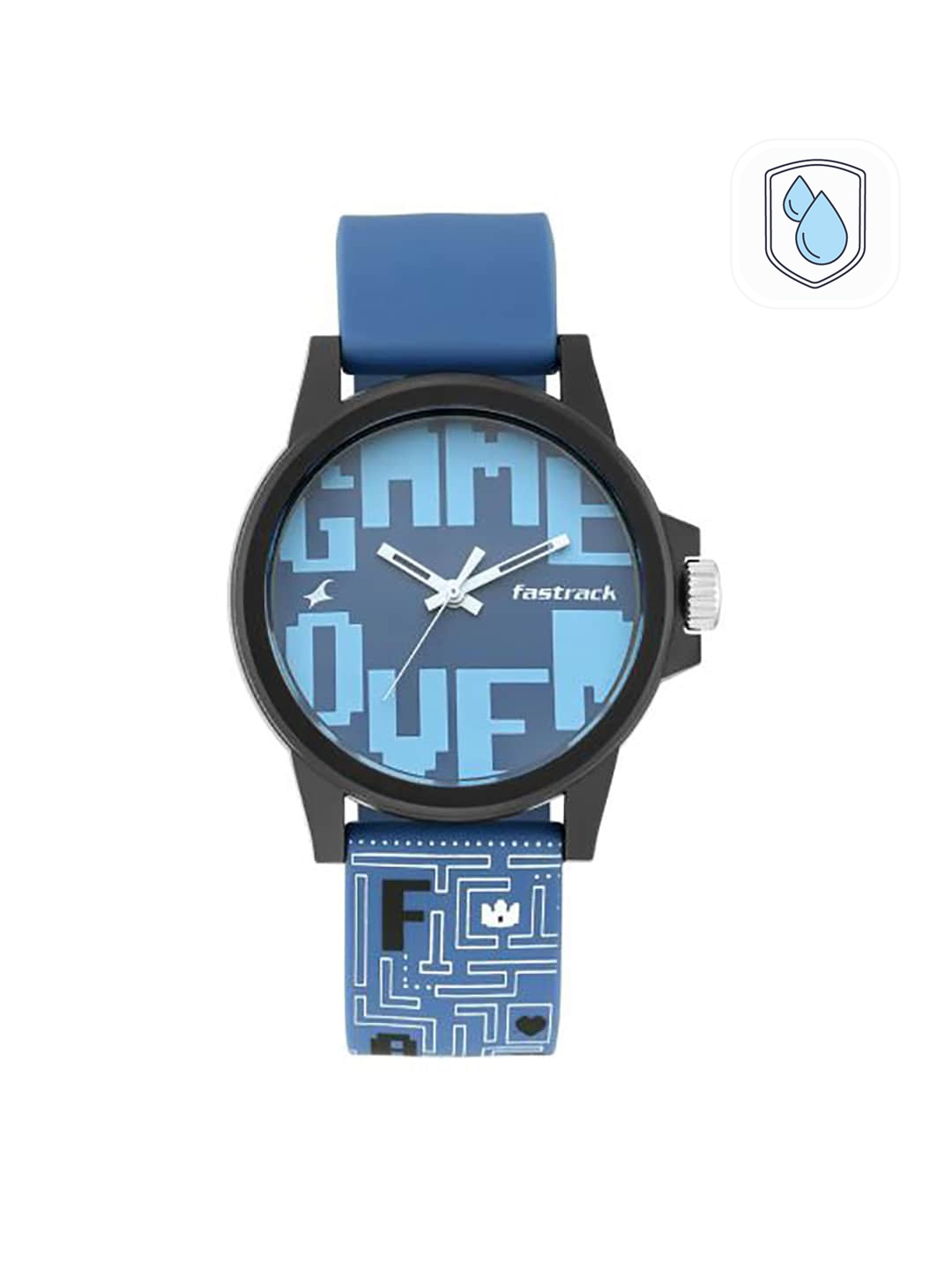 

Fastrack Unisex Blue Dial & Straps Printed Analogue Watch 68012PP02