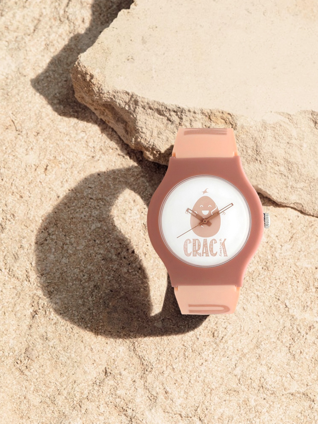 

Fastrack Unisex White Printed Dial & Pink Straps Analogue Watch 9915PP68