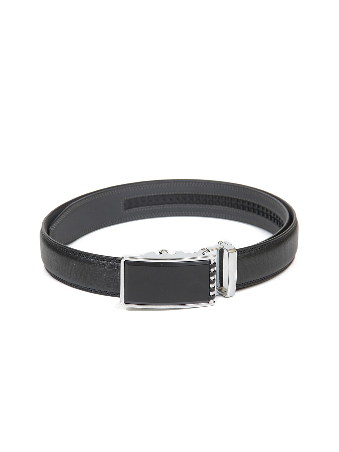 

Calvadoss Men Black Textured PU Formal Belt