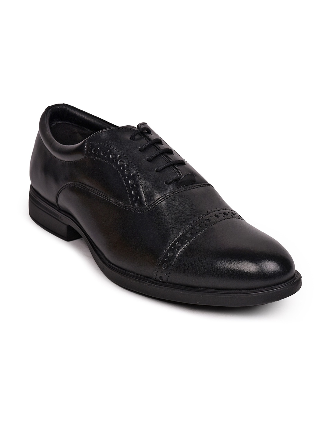 

Healers By Liberty Men Black Perforated Leather Formal Oxfords