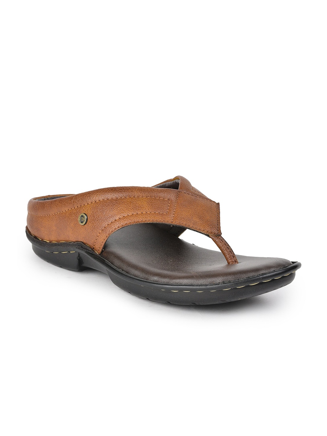 

Liberty Men Tan & Black PU Comfort Sandals