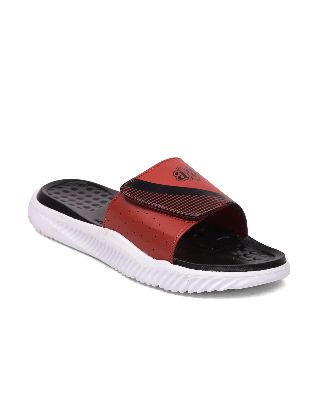 

Liberty Men Red & Black Printed Slip-On