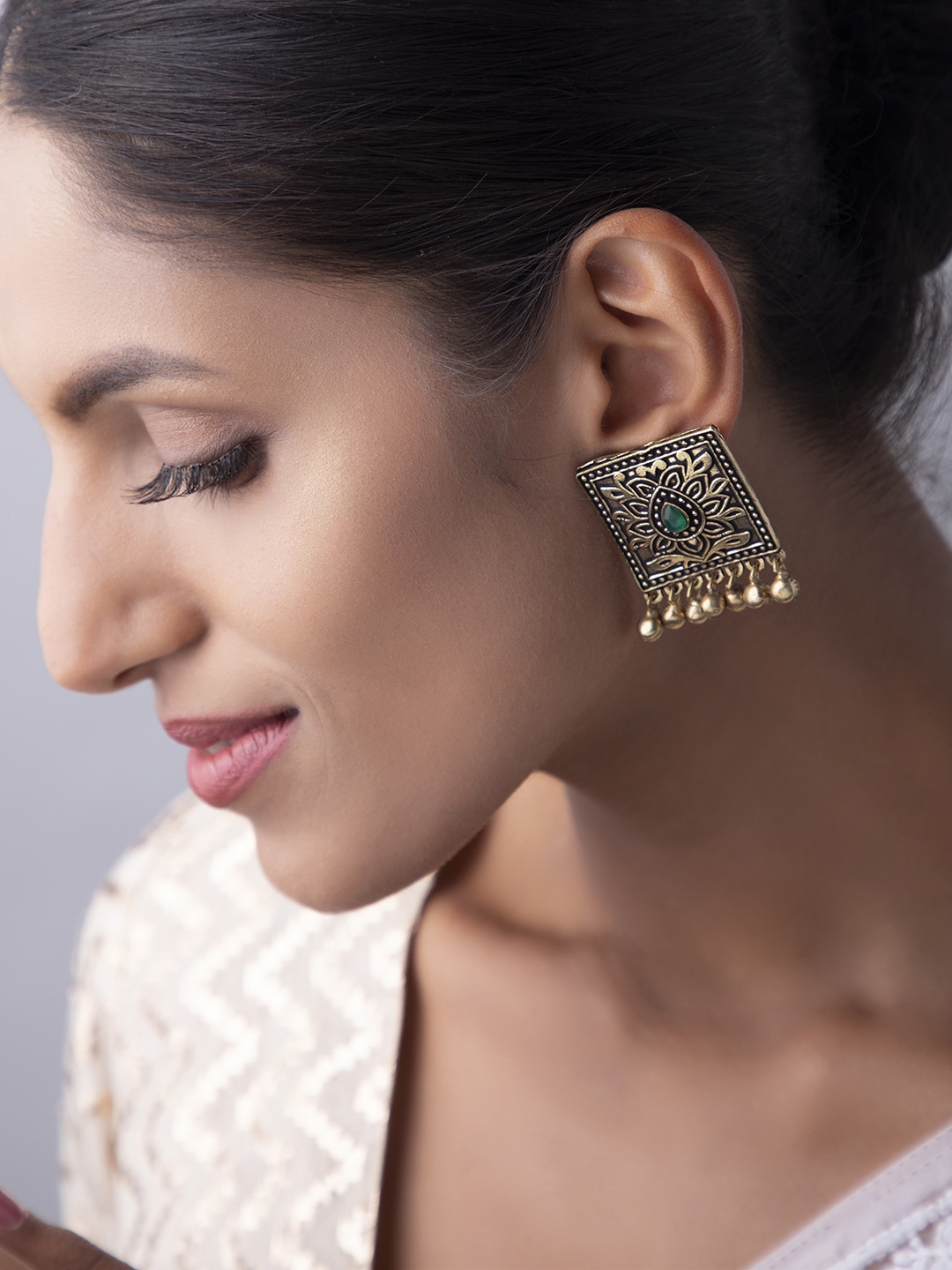 

Anouk Gold-Toned Geometric Studs Earrings