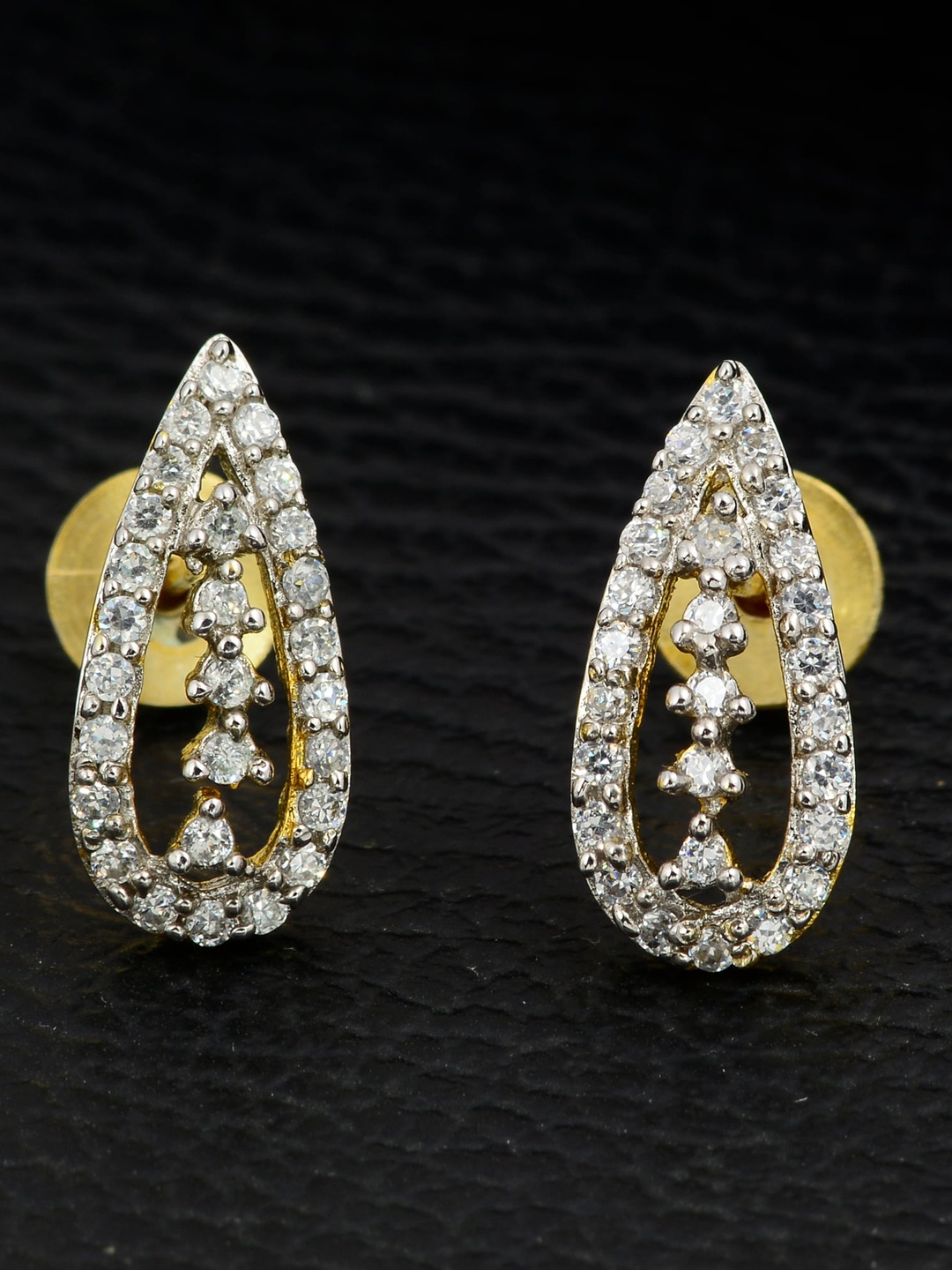 

Silgo Gold-Plated Teardrop Shaped Studs Earrings