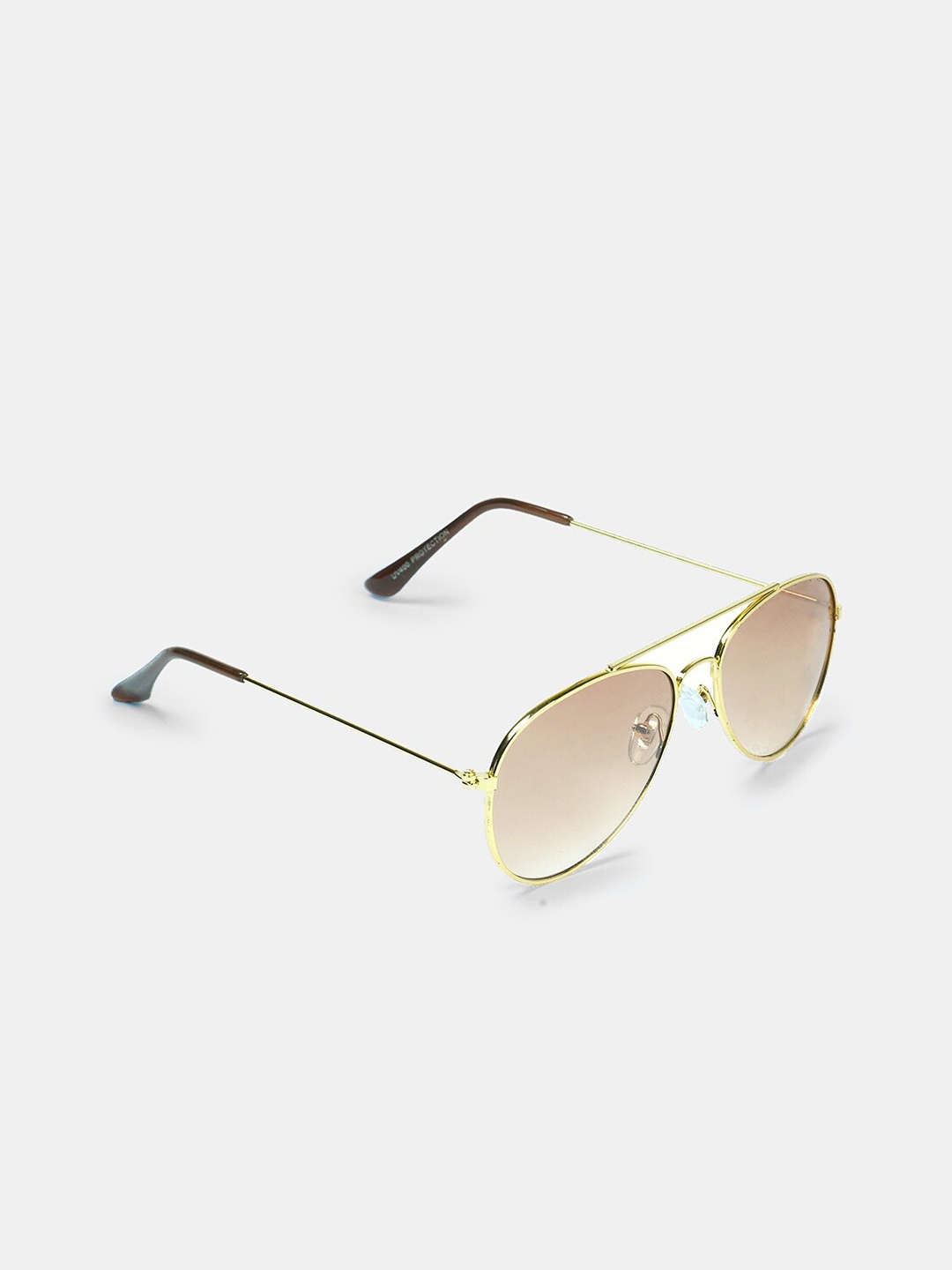 

DukieKooky Unisex Kids Brown Lens & Gold-Toned Aviator Sunglasses - 900752-Brown