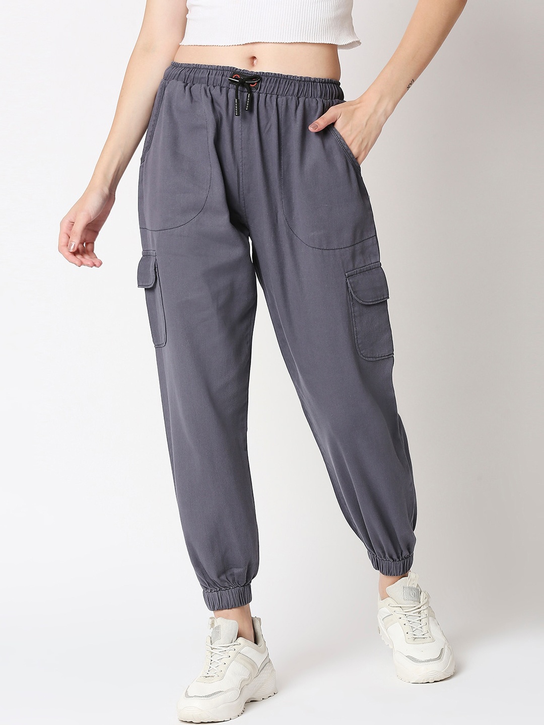 

High Star Women Grey Jogger High-Rise Jeans