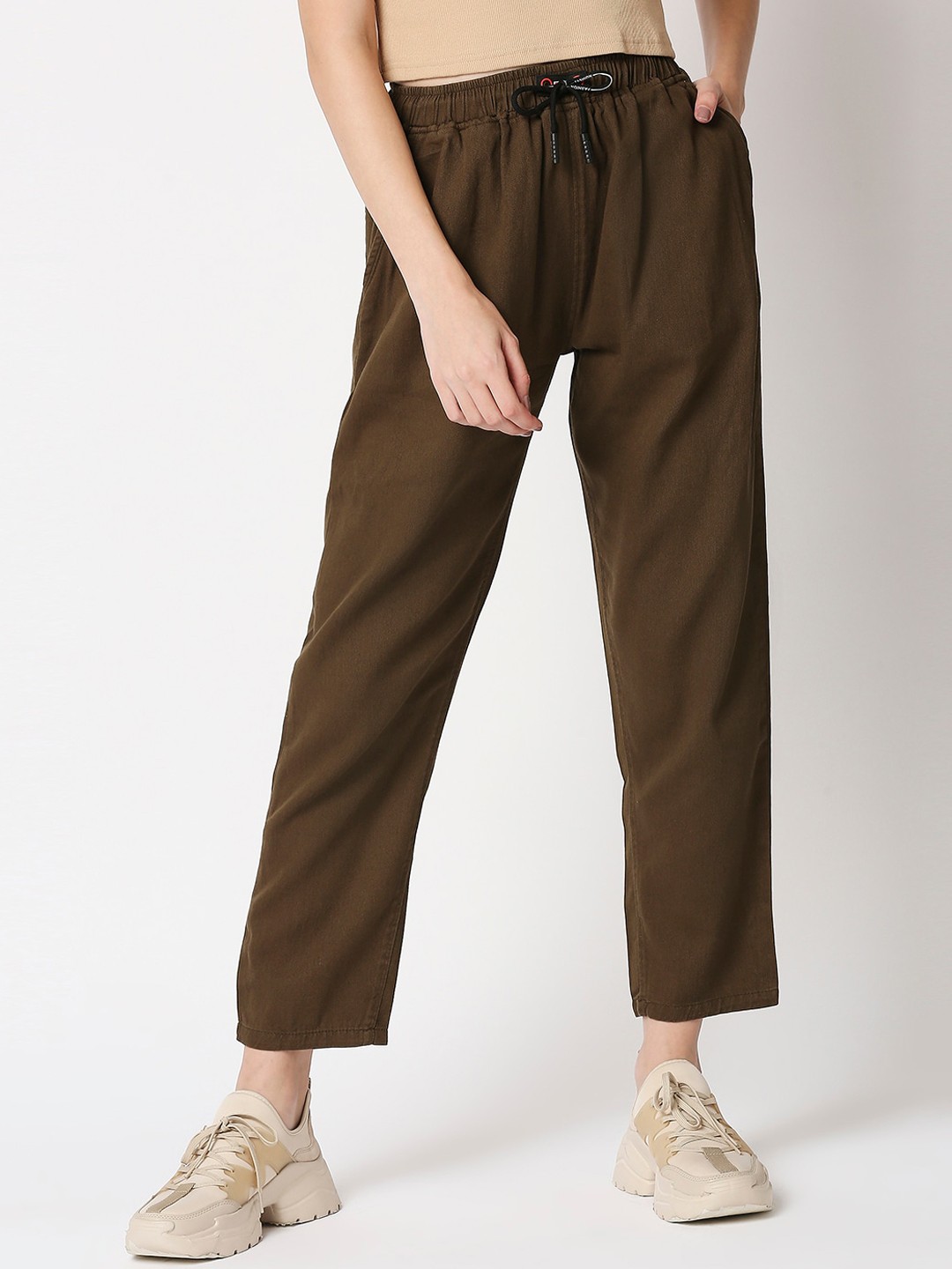 

High Star Women Brown Relaxed Fit High-Rise Jeans