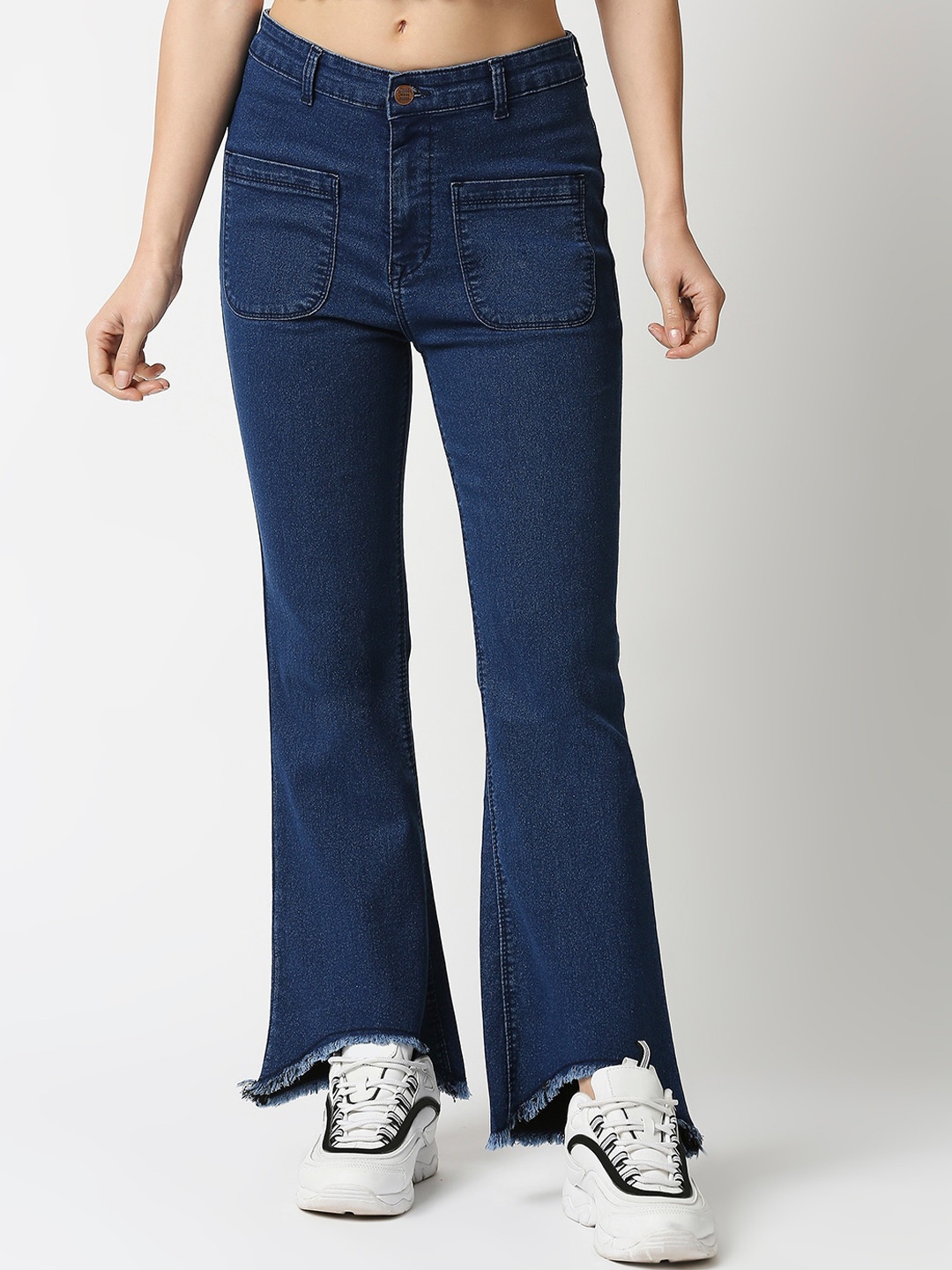 

High Star Women Blue Bootcut High-Rise Jeans