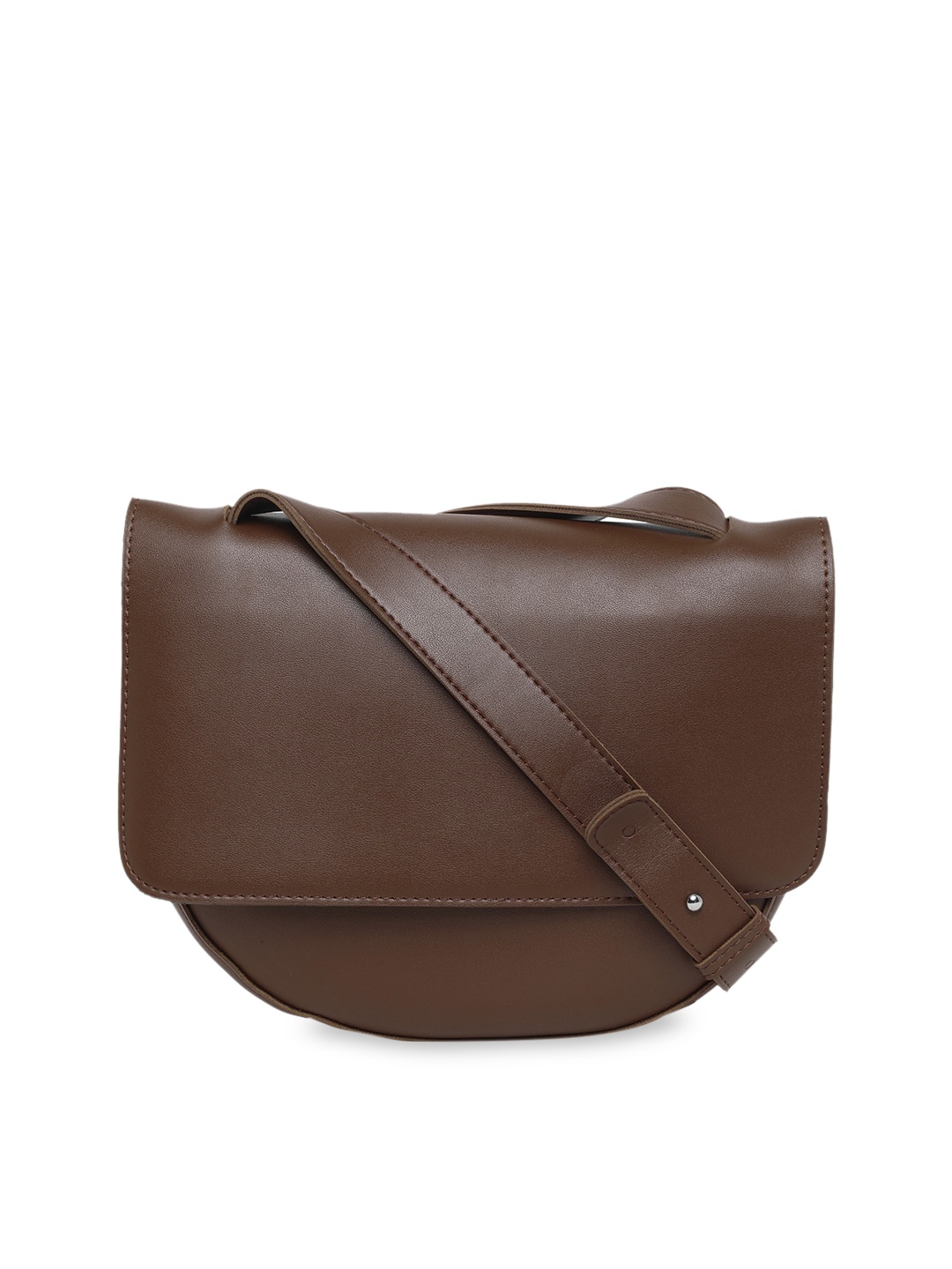 

20Dresses Brown Structured Sling Bag
