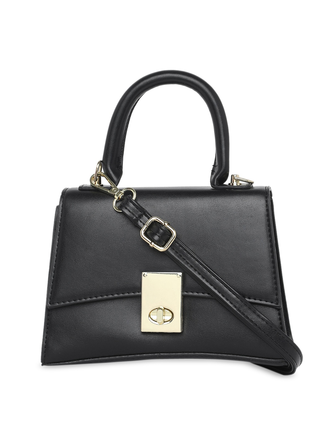 

20Dresses Black Structured Satchel