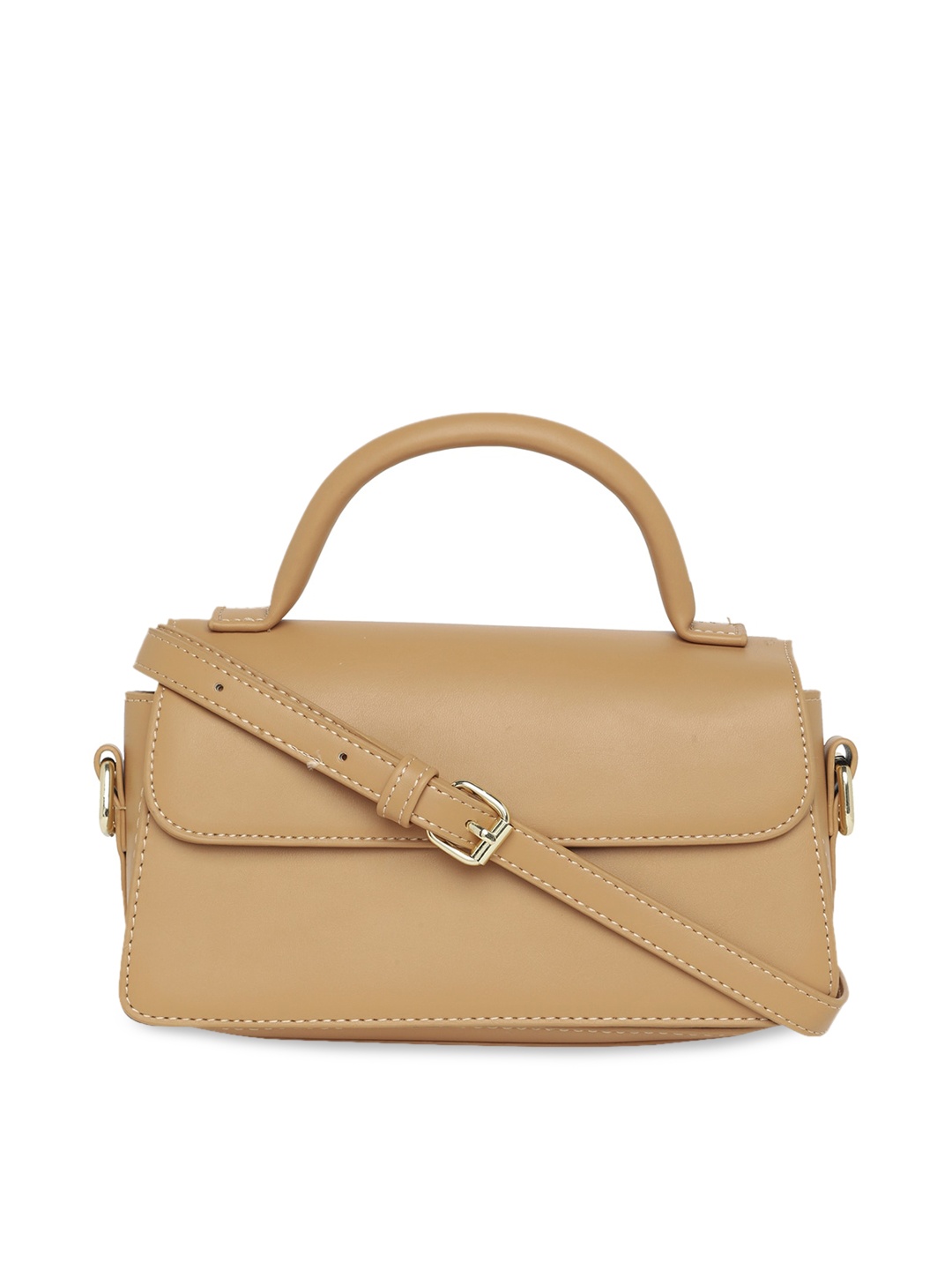 

20Dresses Beige Structured Sling Bag