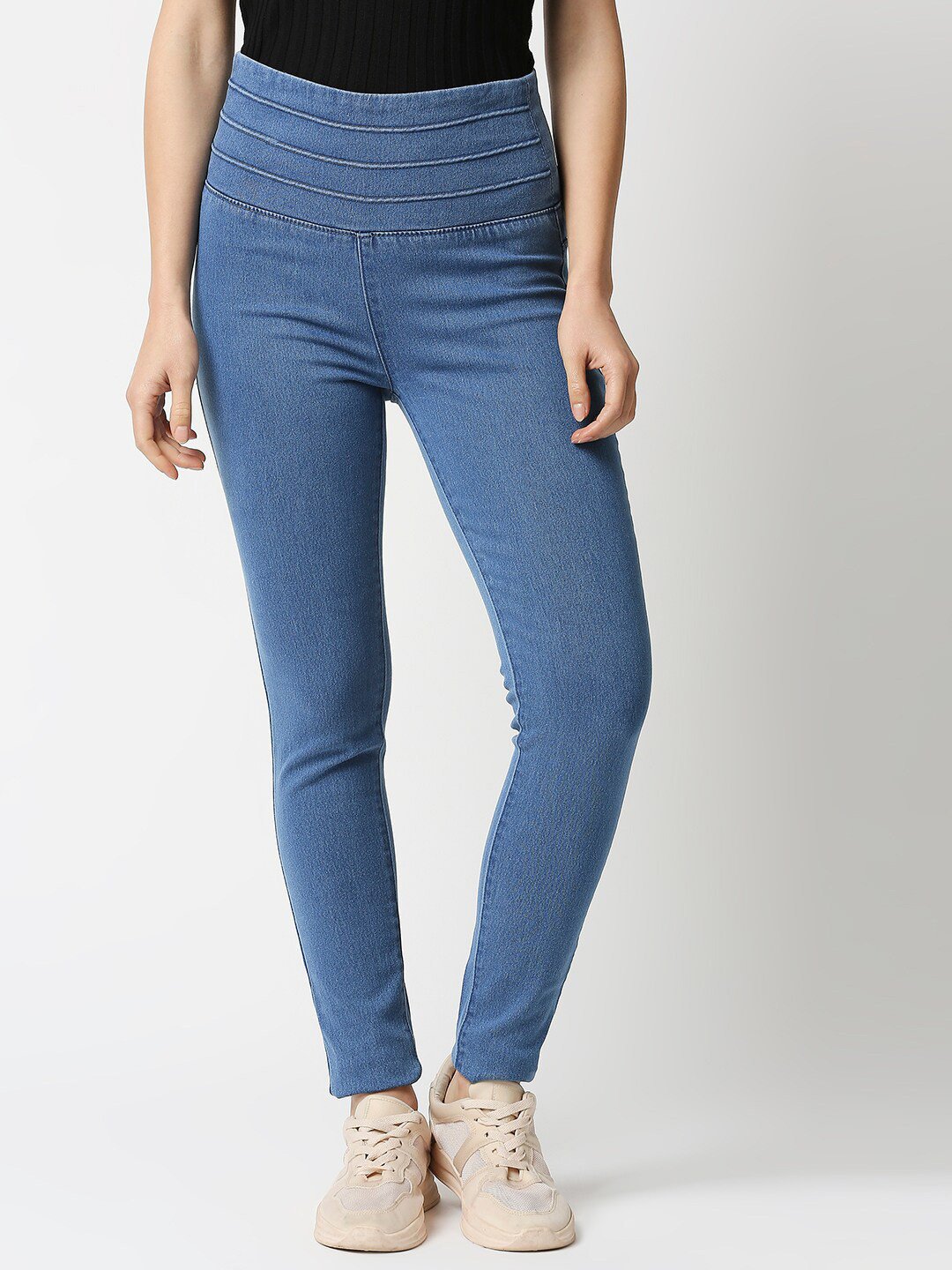 

High Star Women Blue Skinny Fit High Waist Jeggings