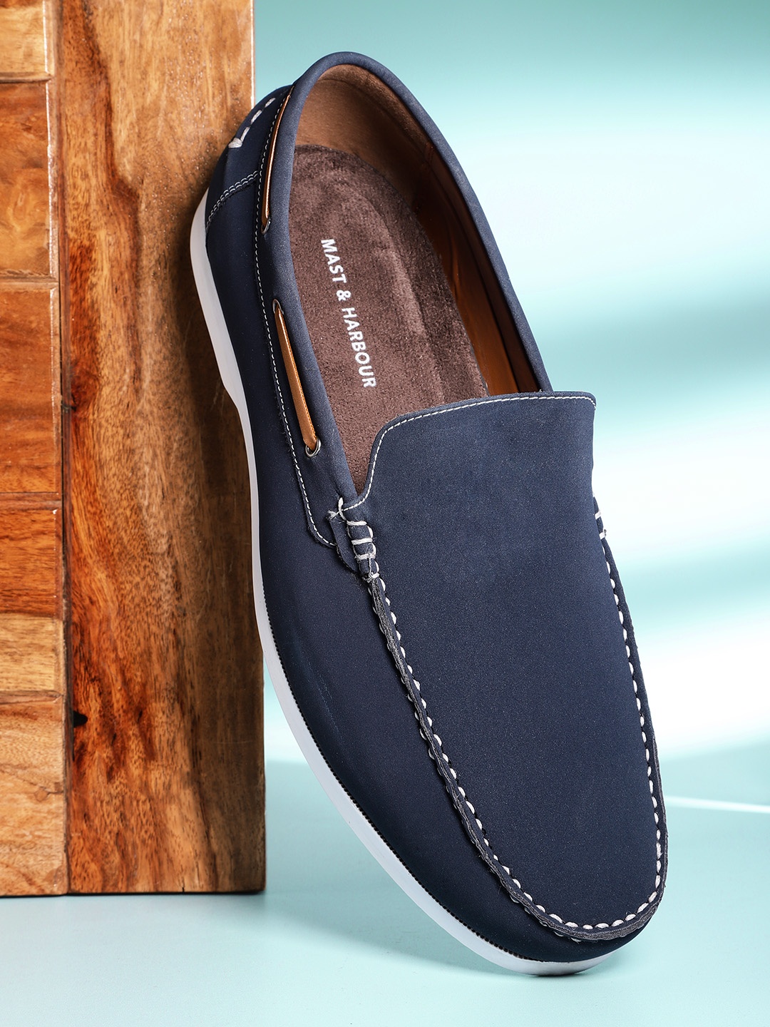 

Mast & Harbour Men Navy Blue Solid Loafers