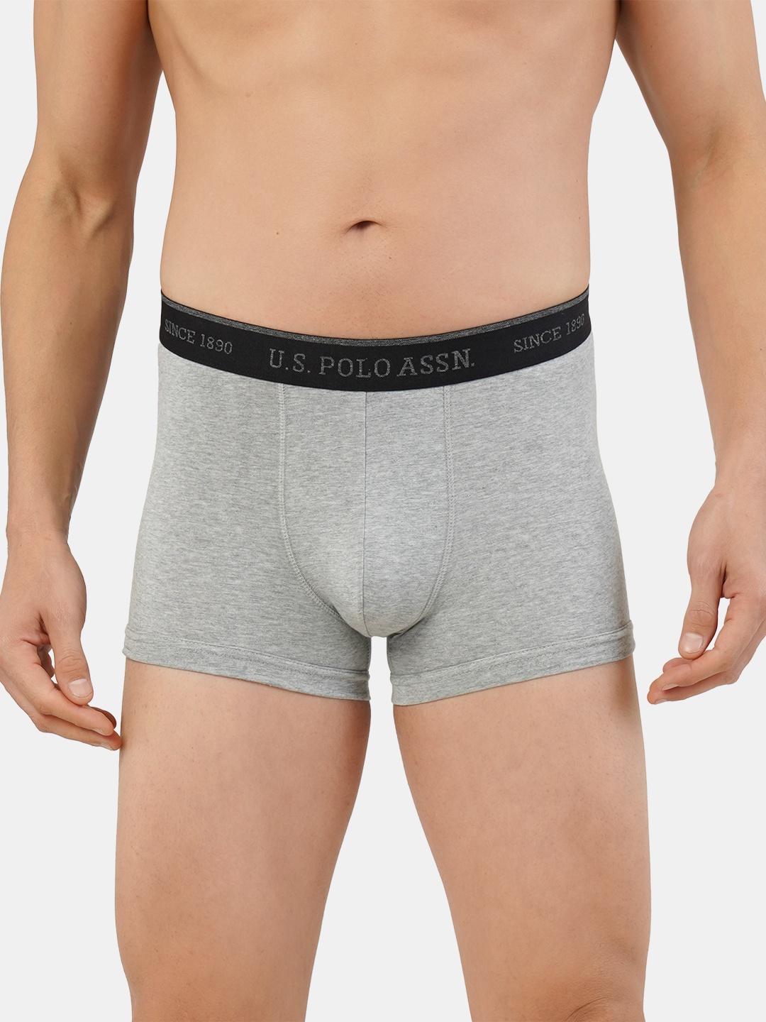 

U.S. Polo Assn. Men Grey Melange Solid Bamboo Cotton Trunk I705-003-PL