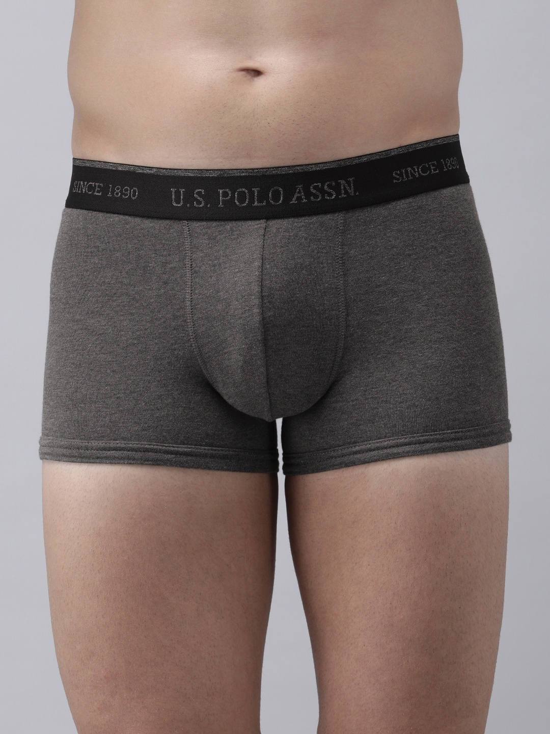 

U.S. Polo Assn. Men Charcoal Grey Solid Bamboo Cotton Trunk I705-031-PL