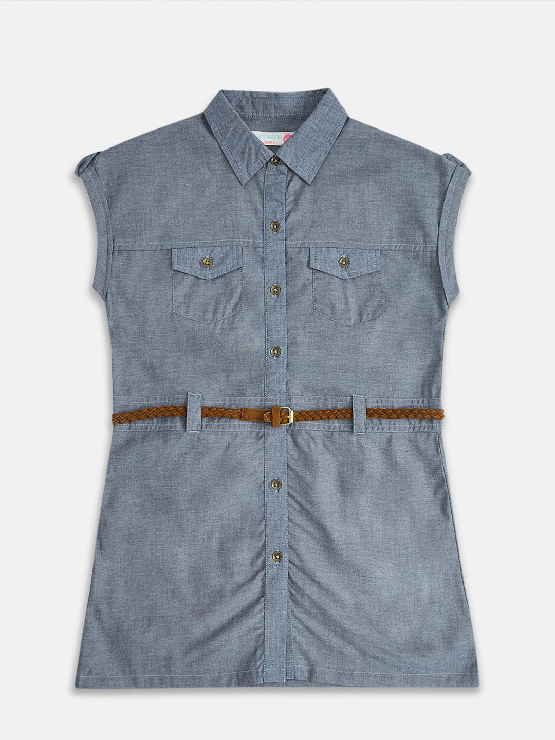 

Pantaloons Junior Blue Shirt Style Top