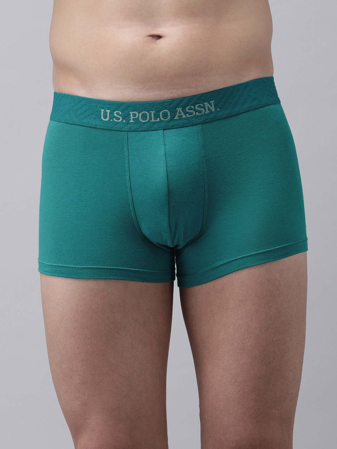 

U.S. Polo Assn. Men Solid Turquoise Blue Modal Trunk I703-B05-PL