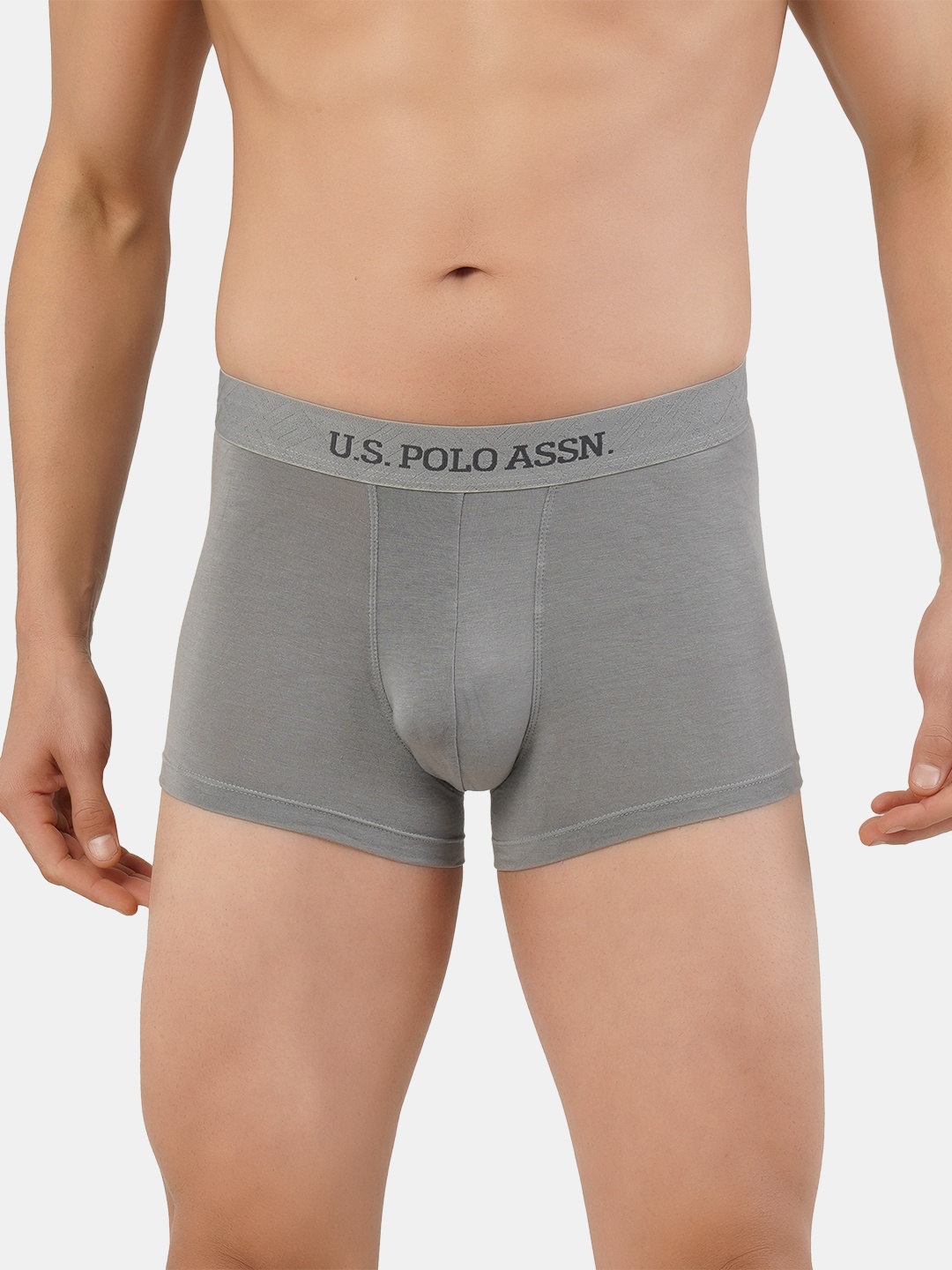 

U.S. POLO ASSN. MEN SOLID LIGHT GREY TRUNKS