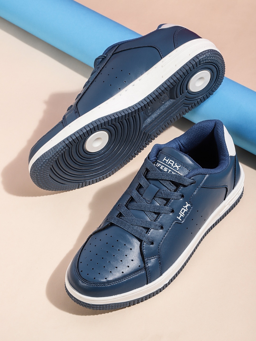 

HRX by Hrithik Roshan Men Teal Blue Perforated Gamescape Sneakers
