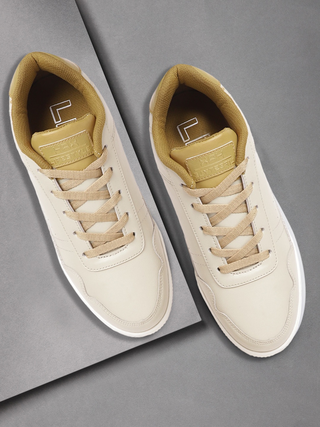 

HRX by Hrithik Roshan Men Beige Perforated Detail Gamescape Sneakers
