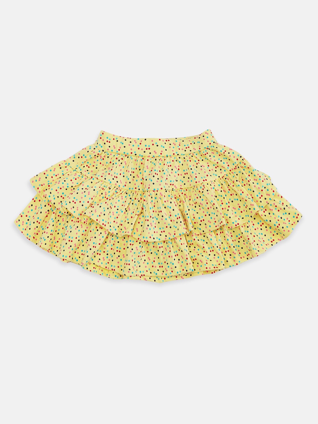 

Pantaloons Junior Girls Yellow Polka Dot Printed Skirts