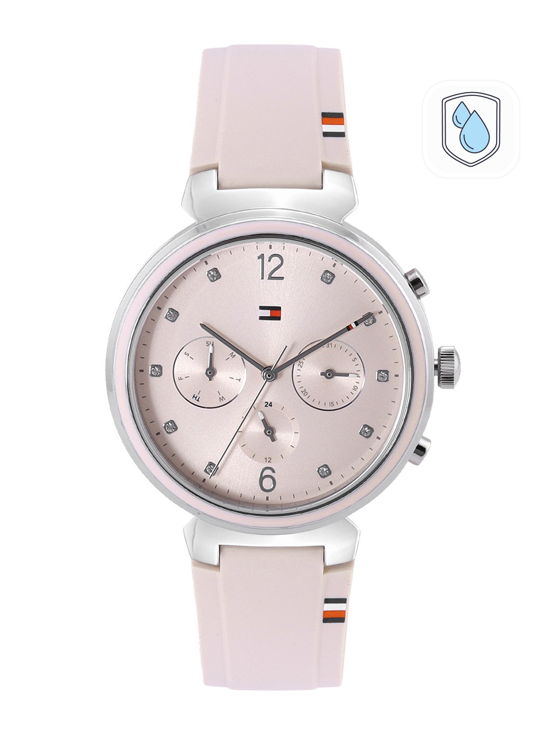 

Tommy Hilfiger Women Peach-Coloured Dial & Pink Straps Analogue Watch TH1782343W