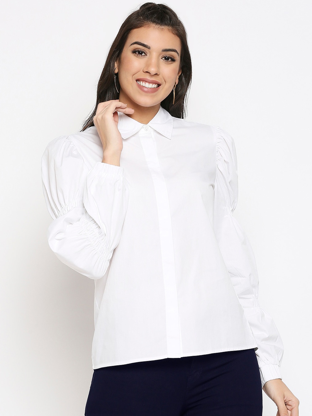 

20Dresses Women White Opaque Casual Shirt