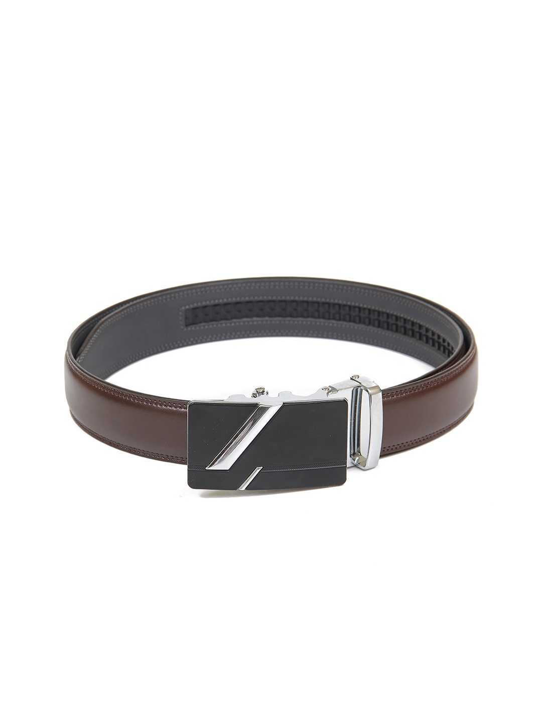 

Calvadoss Men Brown Textured No Holes Belt