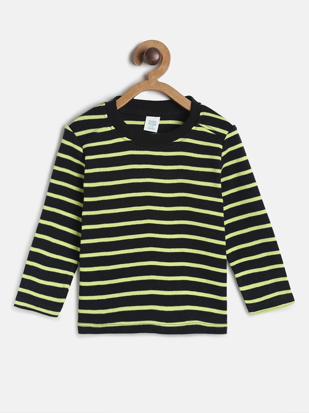 

MINI KLUB Boys Multicoloured Striped Henley Neck T-shirt, Multi