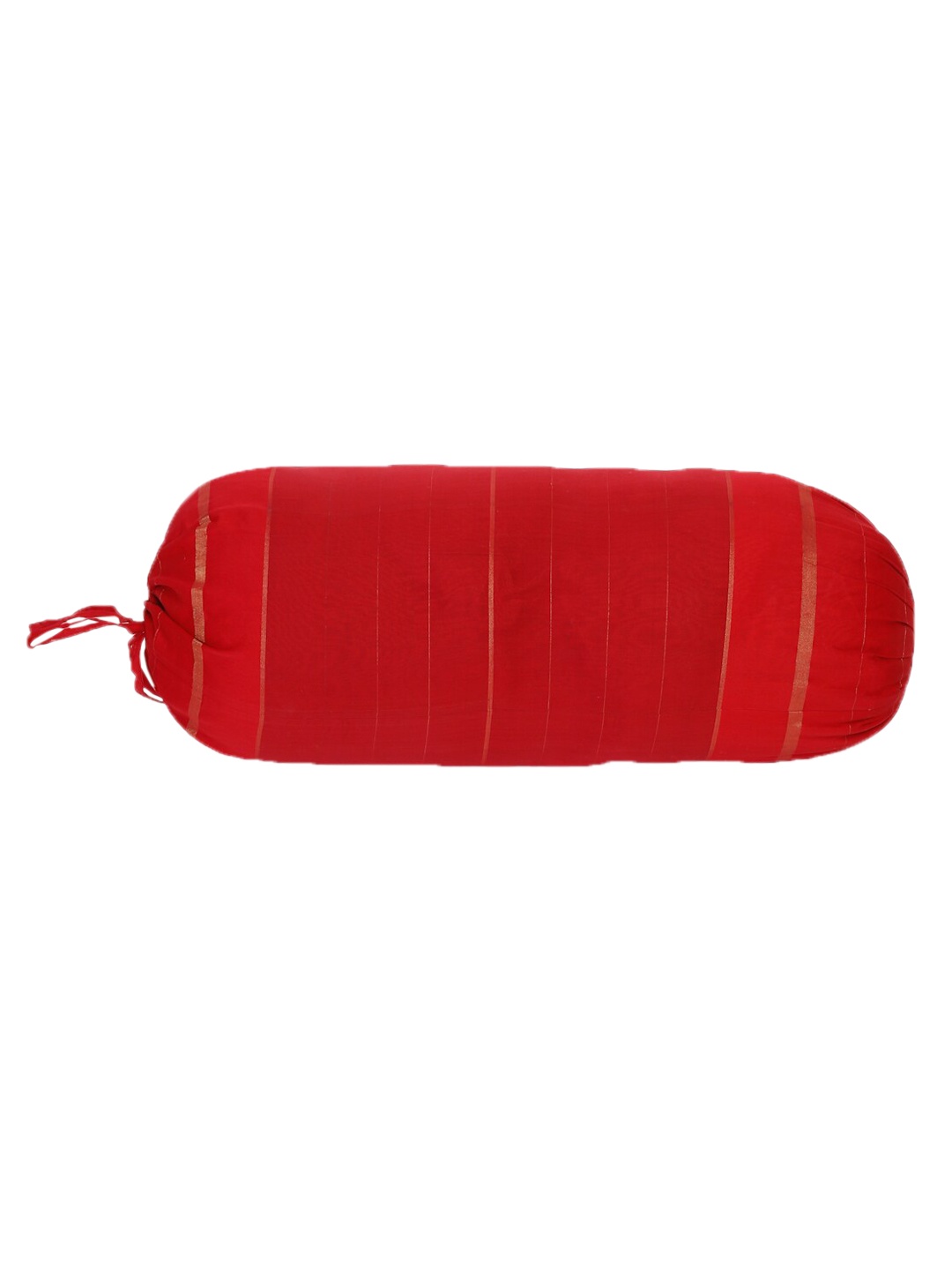 

Fabindia Red Solid Woven Silk Bolster Cover