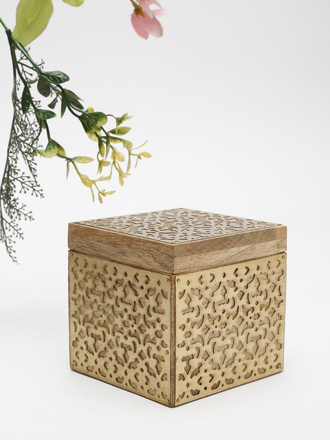 

Fabindia Beige-Colored Wooden Multi-Utility Organizer
