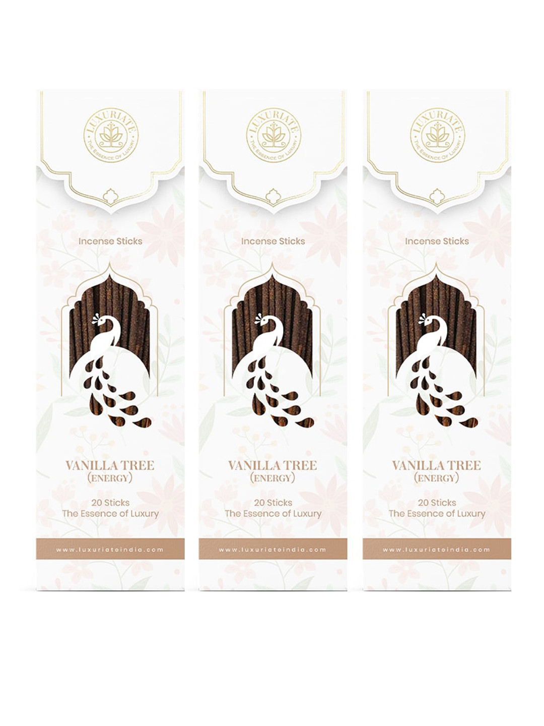 

LUXURIATE Set Of 3 Black & White Vanilla Fragrance Natural & Non-Toxic Incense Sticks