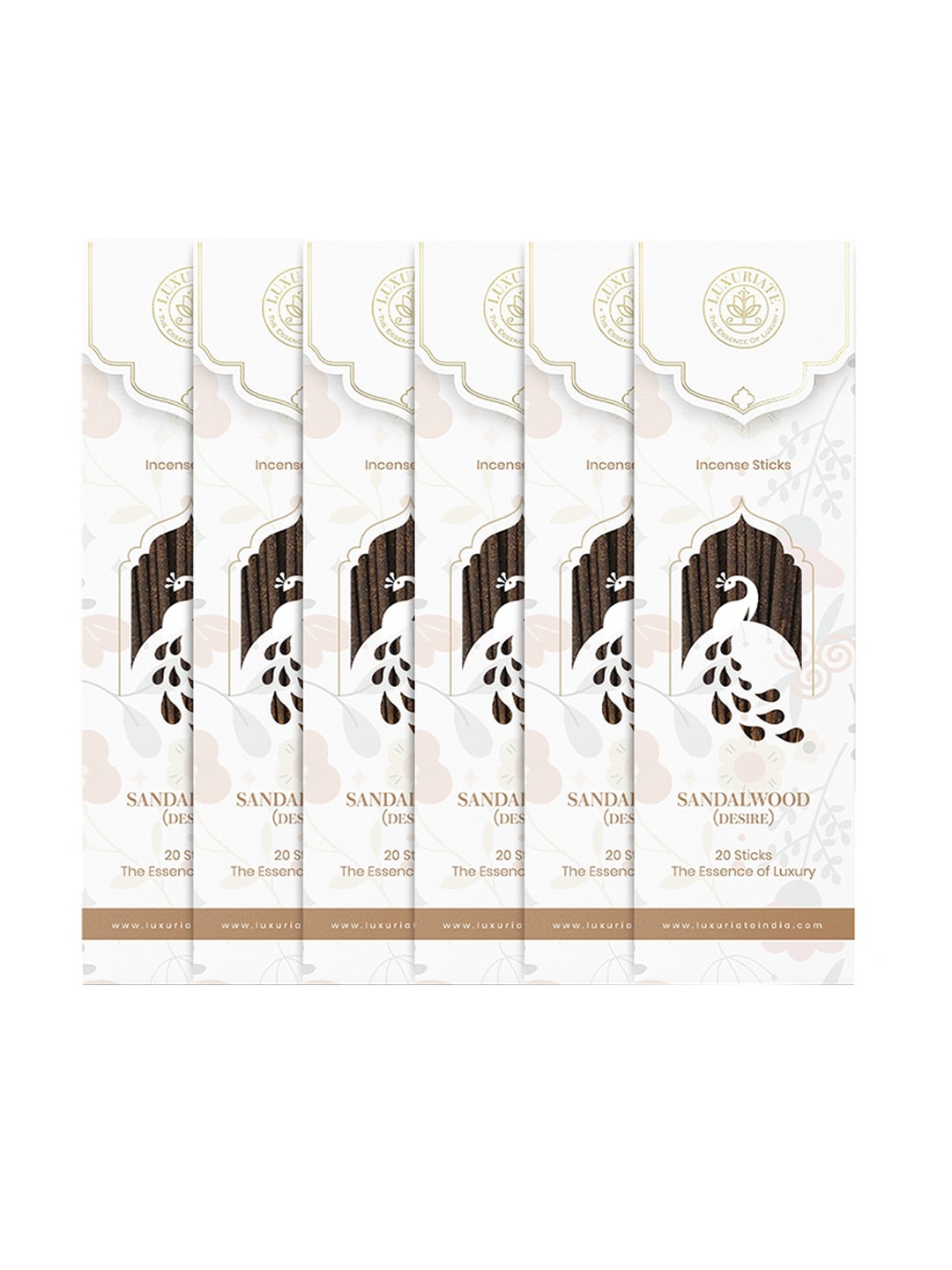 

LUXURIATE Pack Of 60 Fragrance Incense Sticks, White