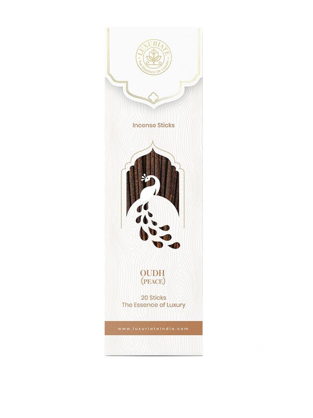 

LUXURIATE White & Brown Oudh Natural Incense Sticks, Multi