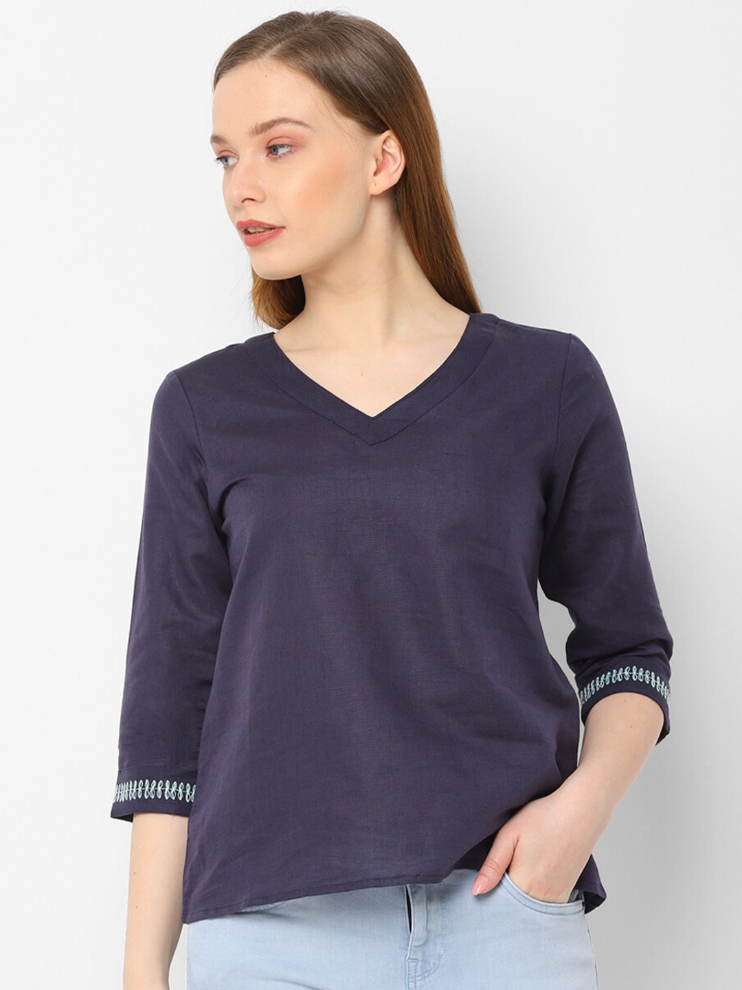 

Allen Solly Woman Purple Regular Top