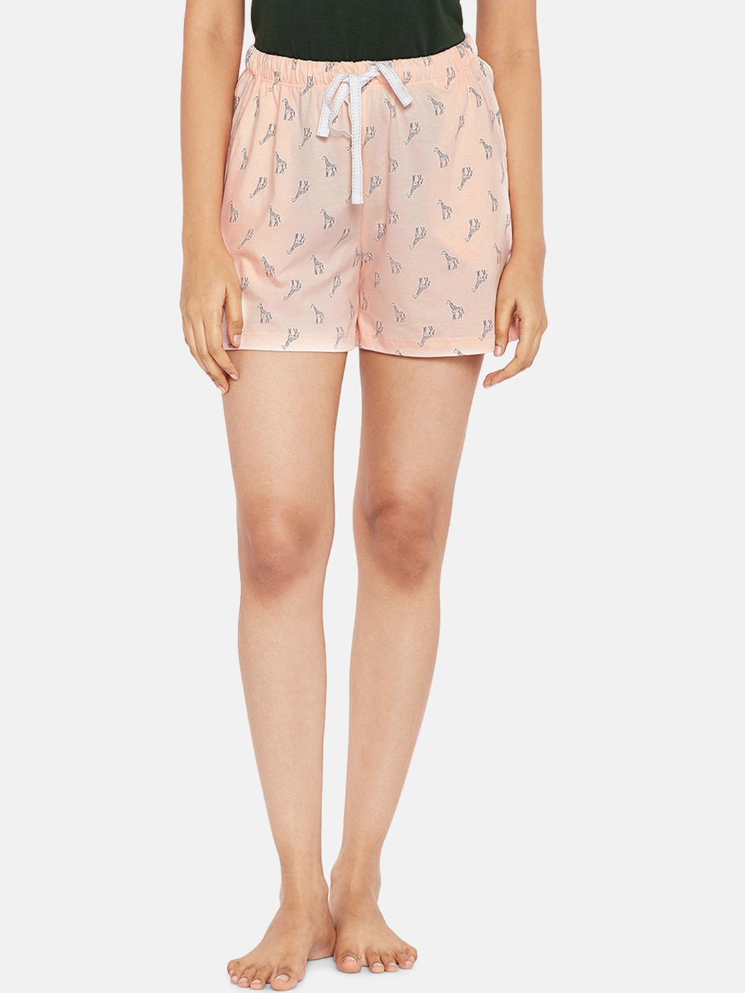 

Dreamz by Pantaloons Women Pink Printed Regular Lounge Shorts