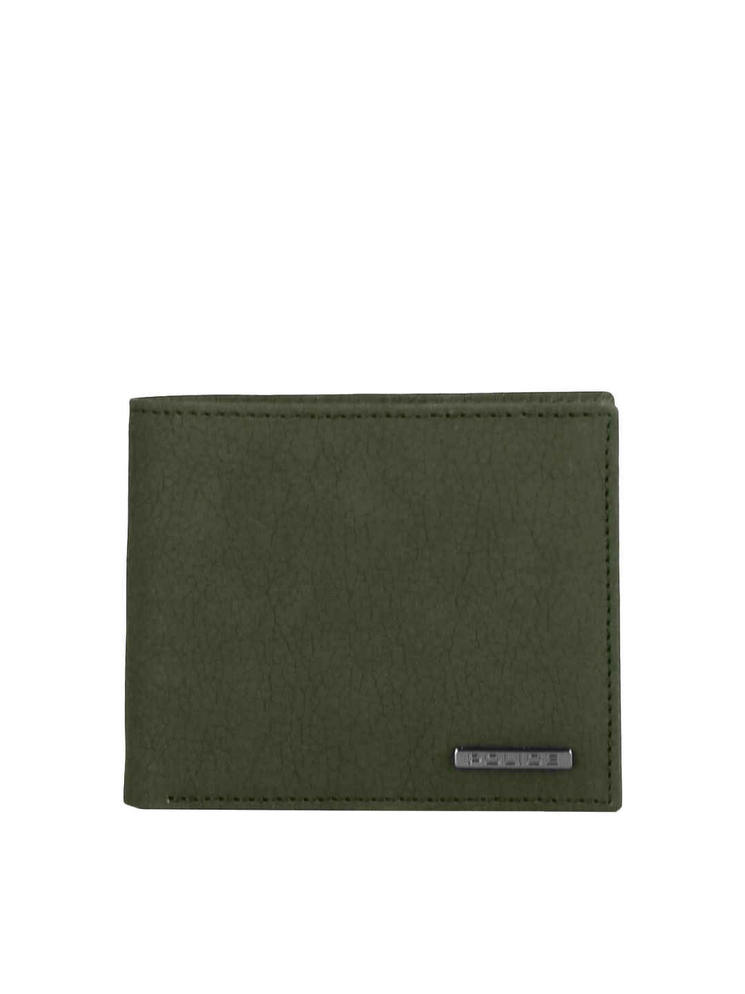 

Police Men Olive Green Genuine Leather Two Fold Wallet
