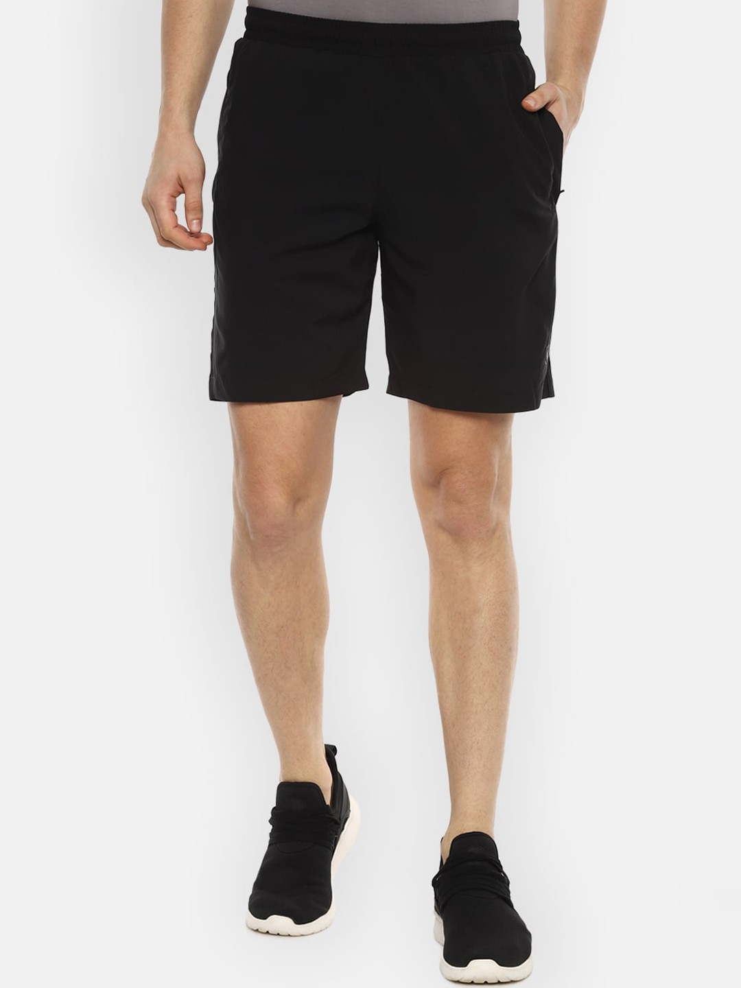 

Louis Philippe ATHPLAY Men Black Slim Fit Sports Shorts