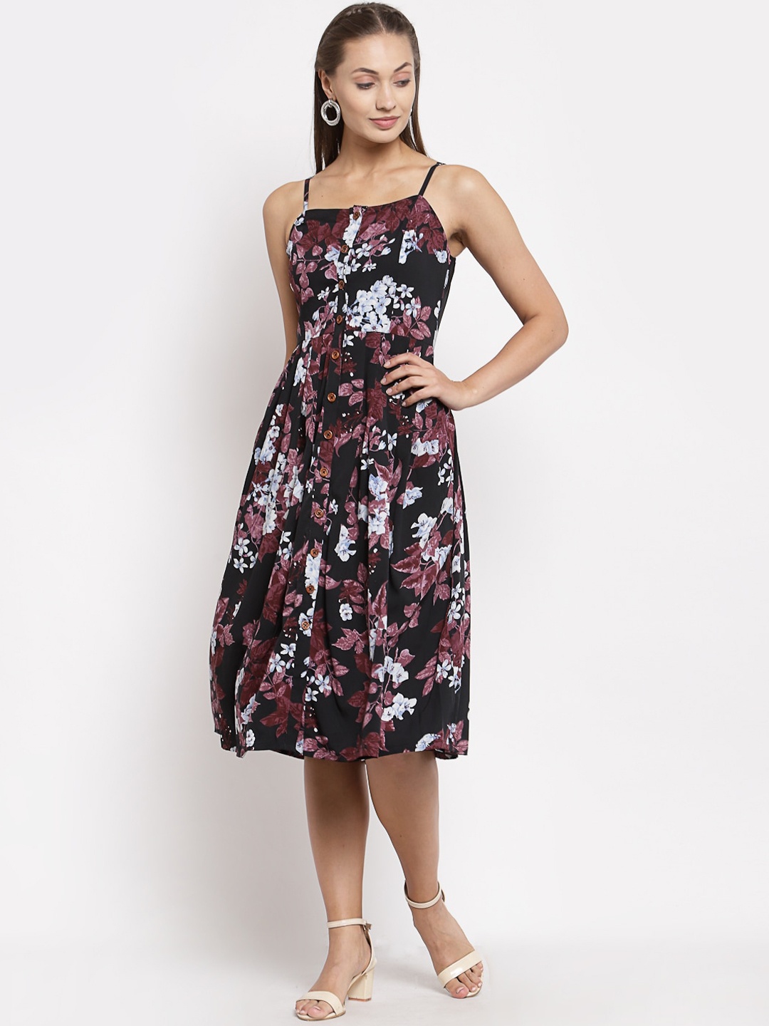 

Myshka Multicoloured Floral Printed Dress, Multi