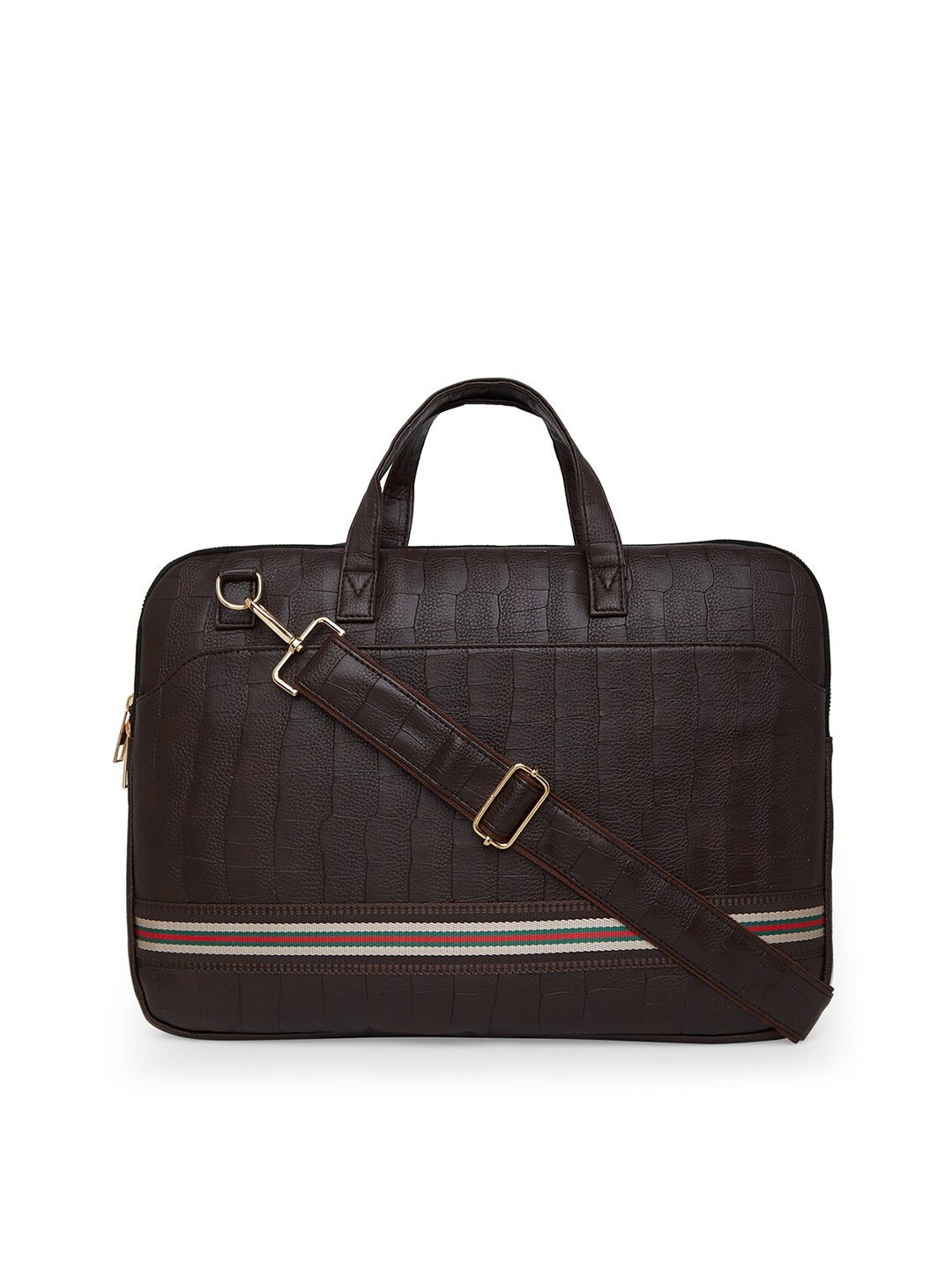 

MBOSS Unisex Brown & White Laptop Bag