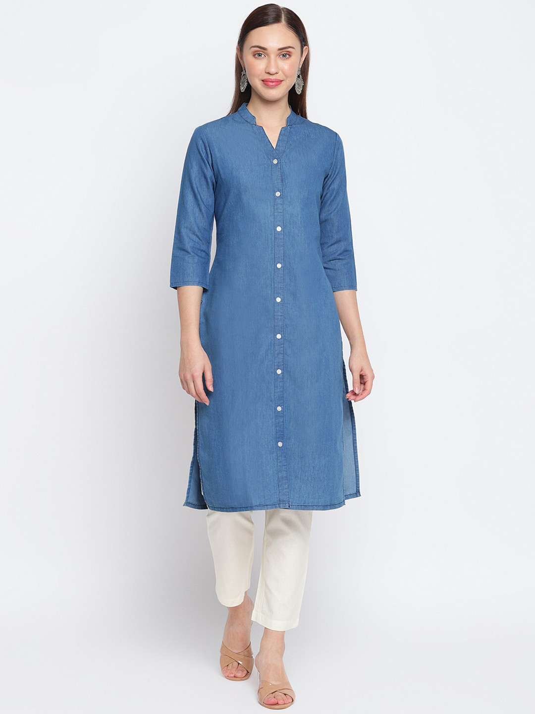 

IMARA Women Blue Kurta