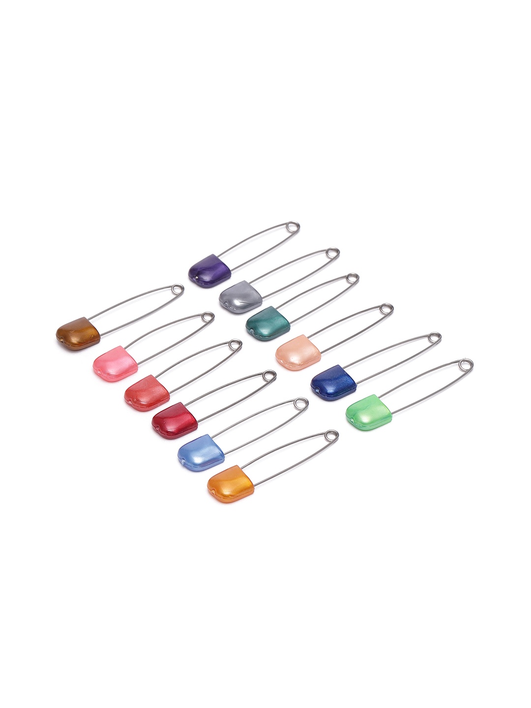 

AccessHer Set of 12 Acrylic Saree Pin, Multi