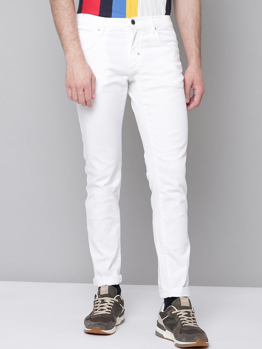 

Antony Morato Men White Skinny Fit Trousers